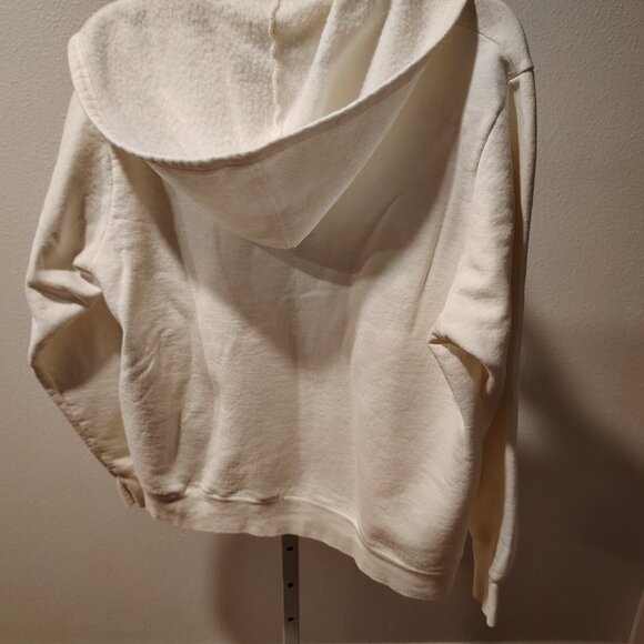 Hanes Women's White Hoodie Hooded Jacket Size XL Full Zipper in Front - Picture 10 of 11